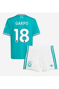 Liverpool Cody Gakpo #18 Babyklær Tredje Fotballdrakt til barn 2025-26 Korte ermer (+ Korte bukser)